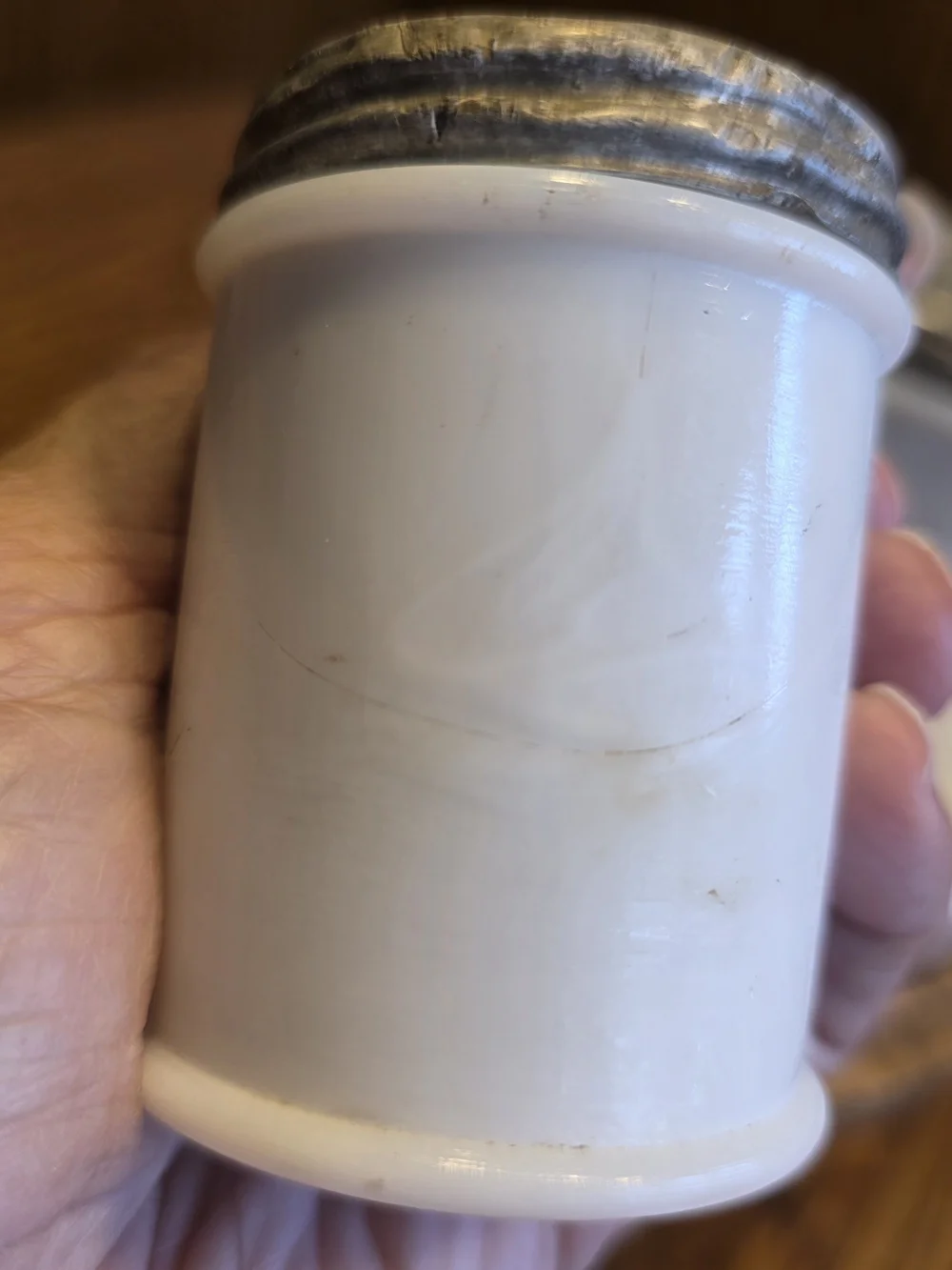 VTG Milk Glass Jars Lot Of 5 White Various